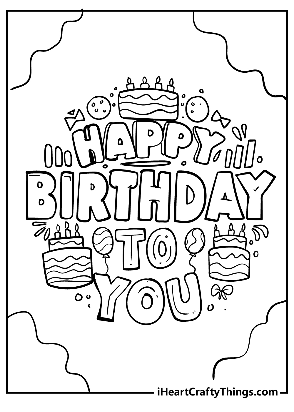 happy birthday coloring pages printable jpg