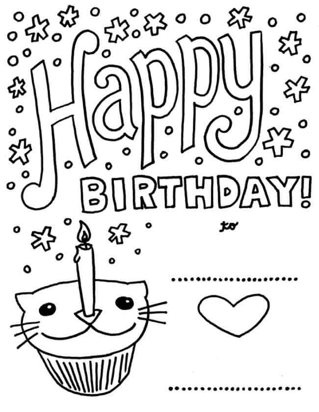 happy birthday coloring pages printable jpg