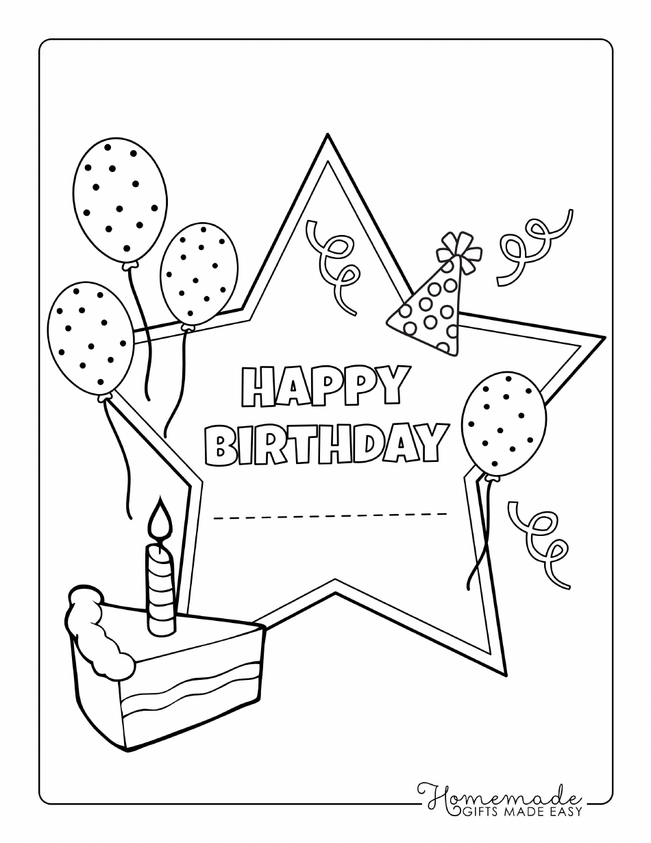 happy birthday coloring pages printable jpg