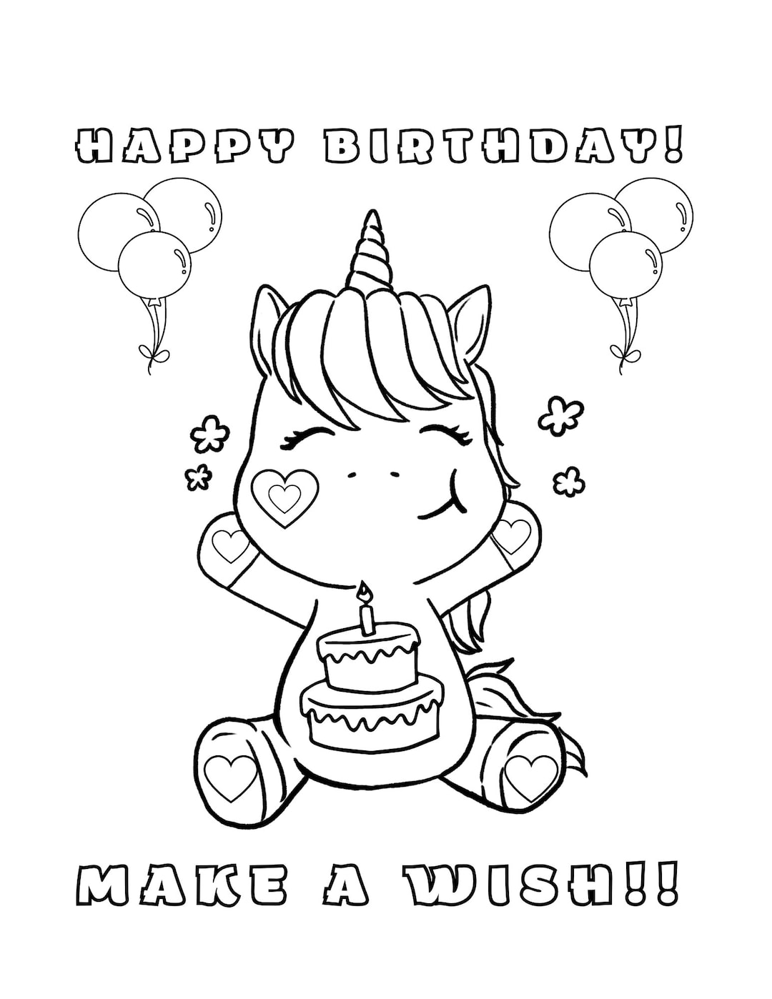 33 Happy Birthday Coloring Pages Printable 9