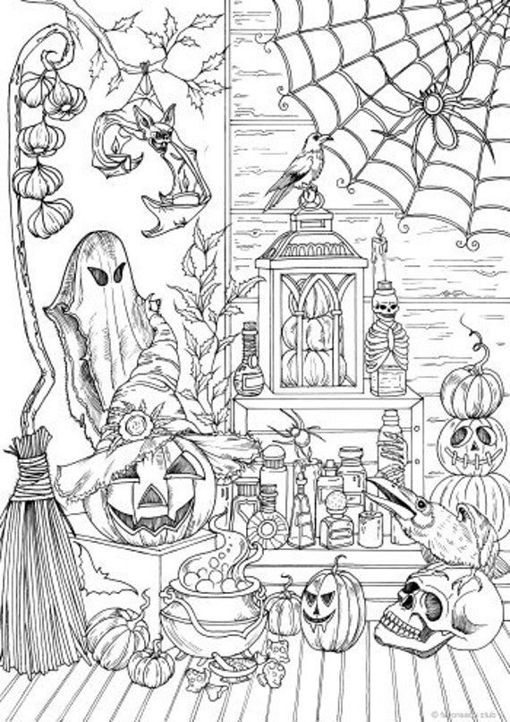 34 Awesome Halloween Coloring Pages 19