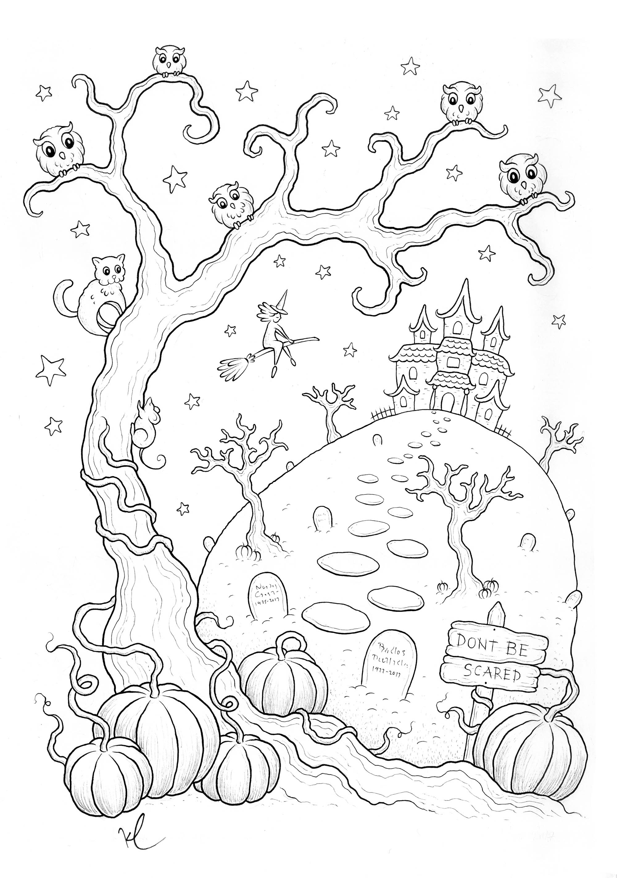 awesome halloween coloring pages jpg