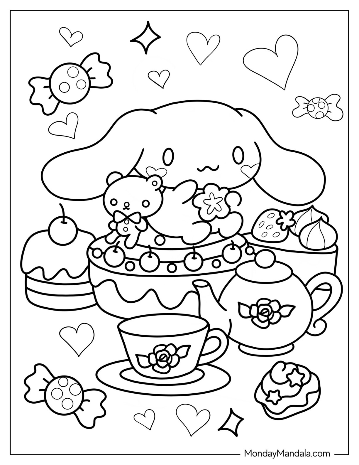 sanrio coloring pages jpg