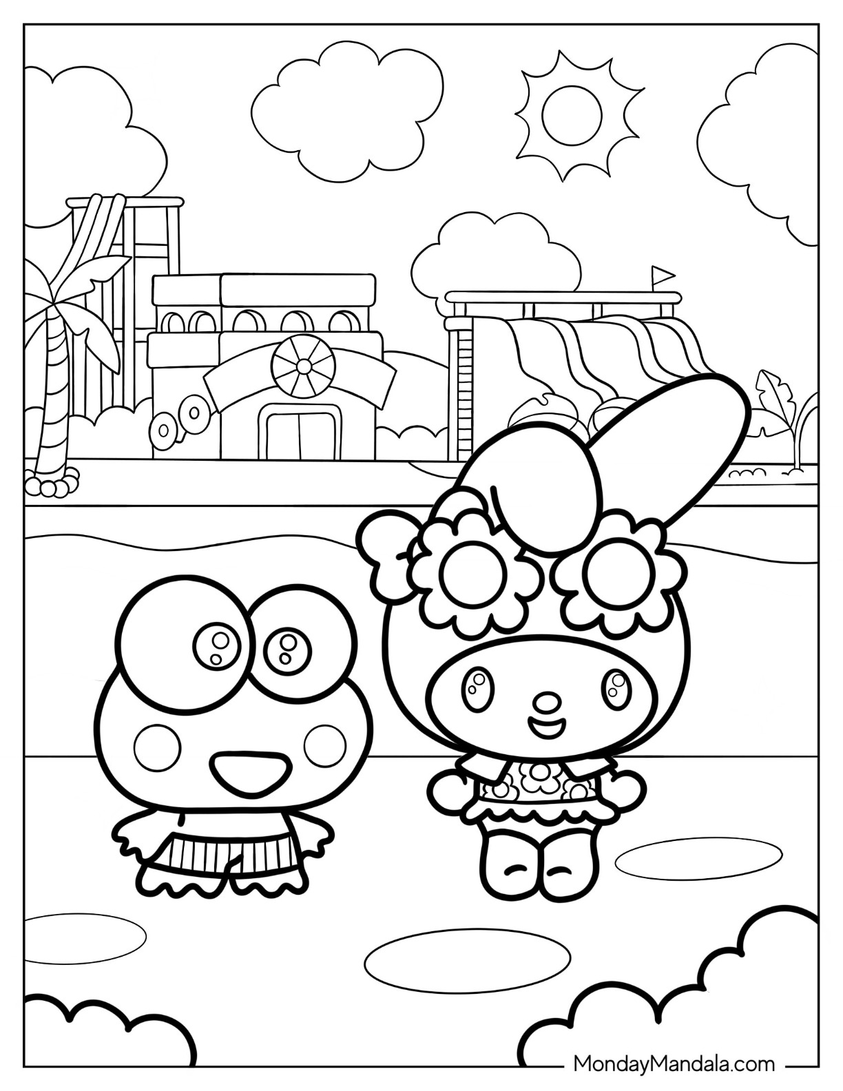 sanrio coloring pages jpg