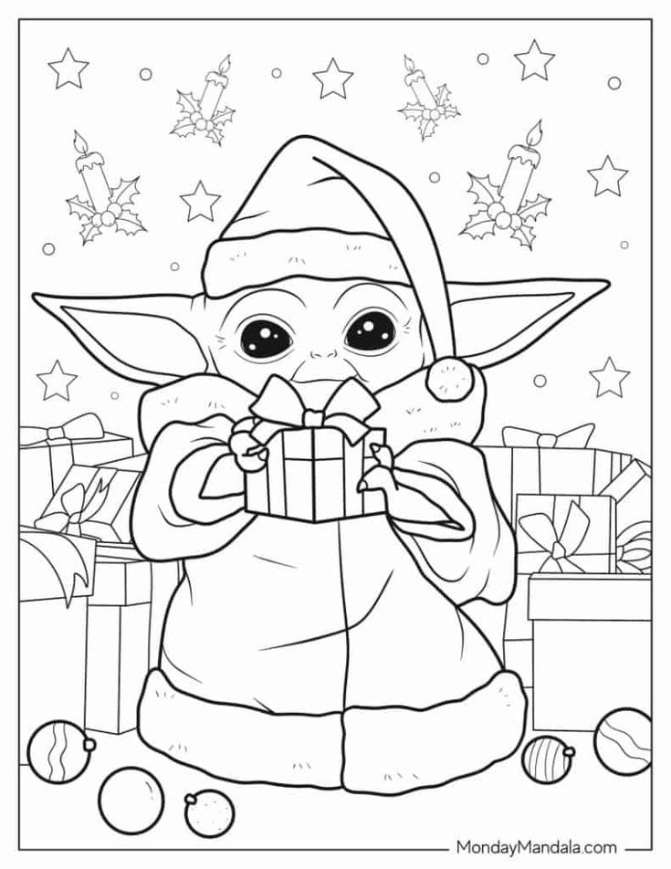 55+ Exciting Baby Yoda Coloring Pages Printable