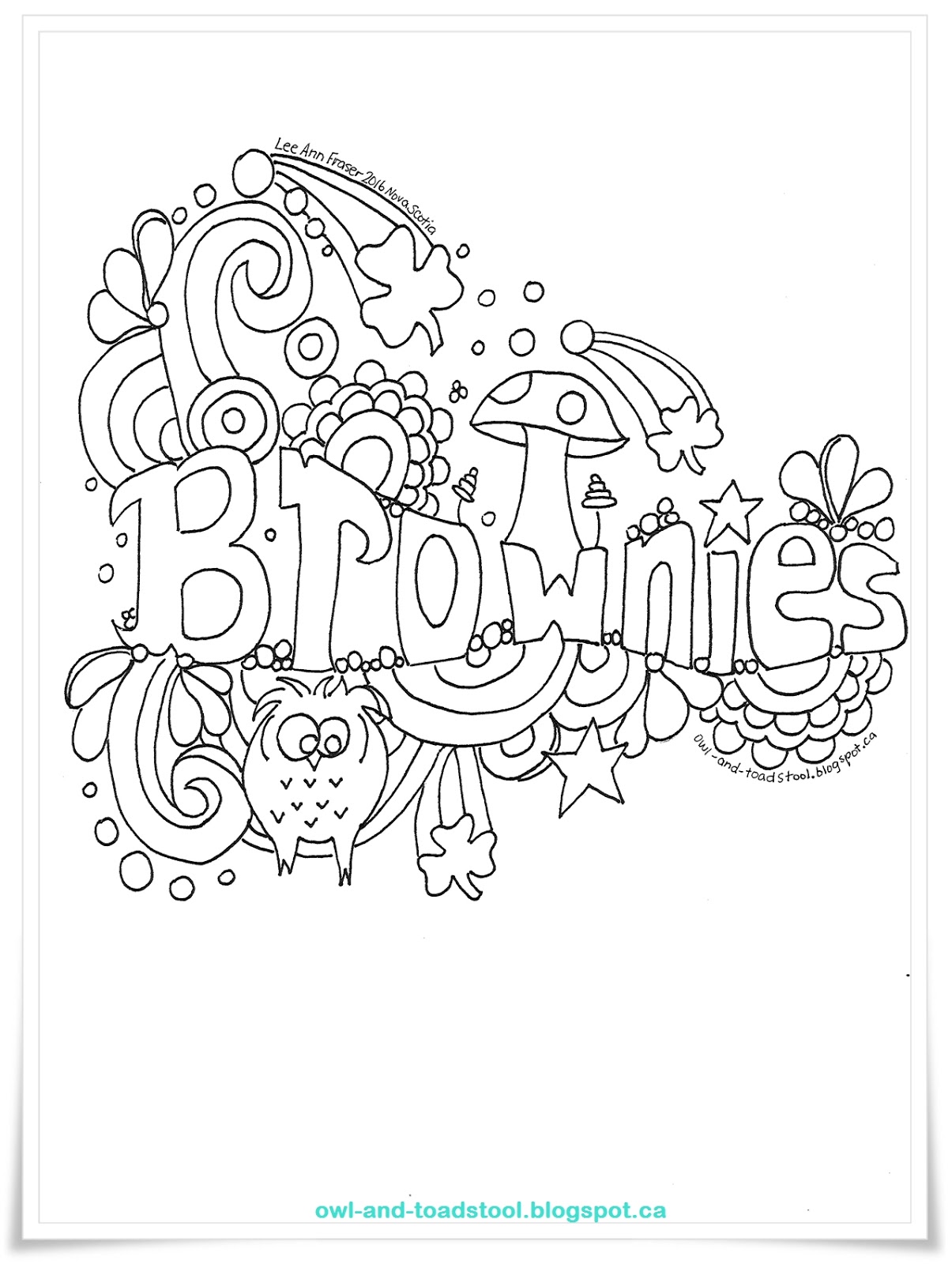 36 Cute Spooky Brownies Coloring Pages 1