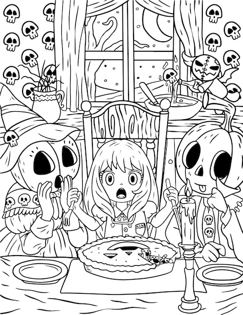 cute spooky brownies coloring pages jpg