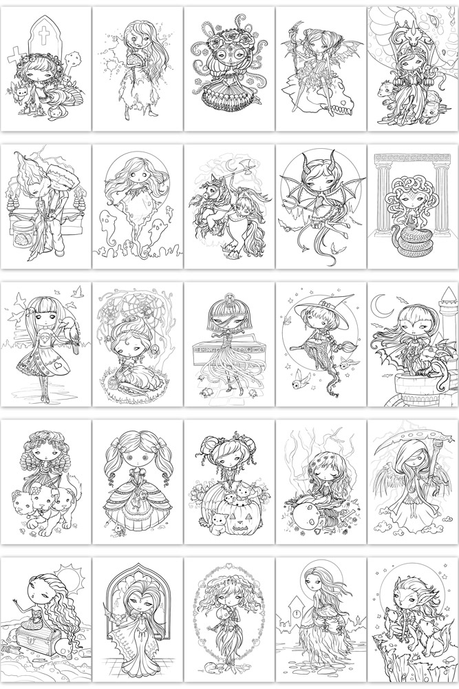 36 Cute Spooky Brownies Coloring Pages 11