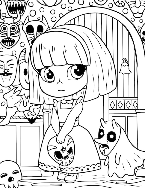 36 Cute Spooky Brownies Coloring Pages 14