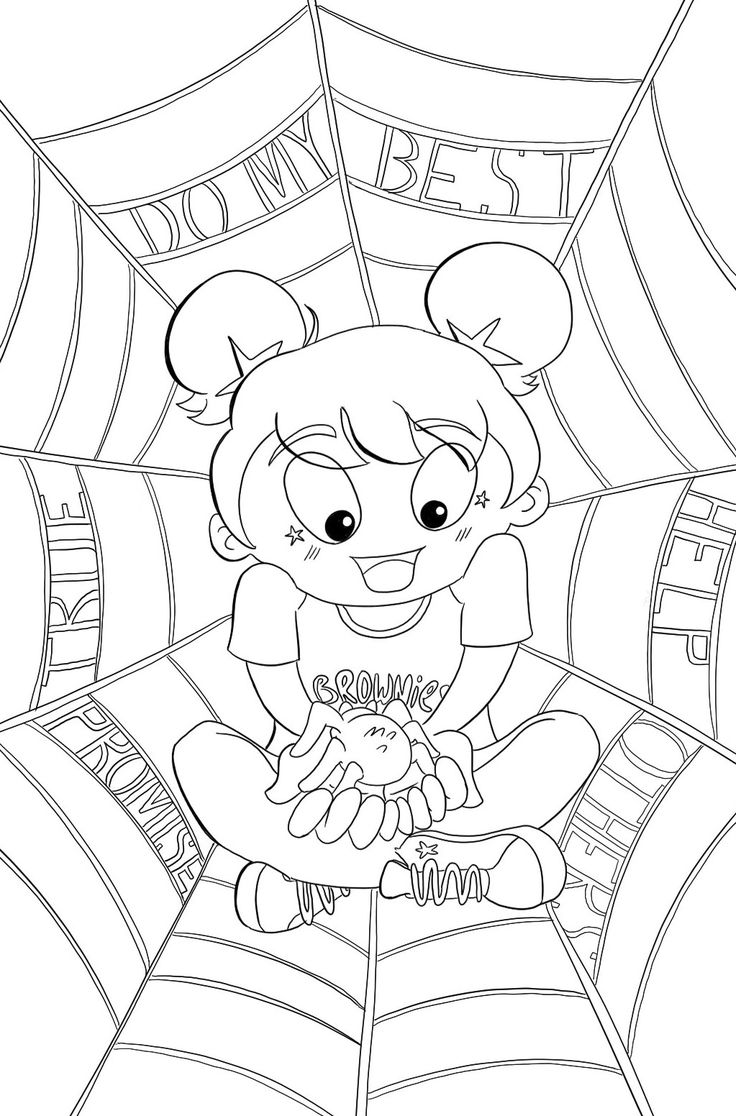 36 Cute Spooky Brownies Coloring Pages 24