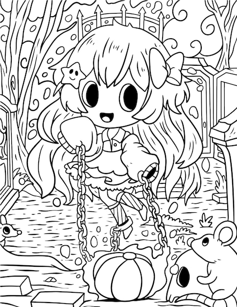 36 Cute Spooky Brownies Coloring Pages 34