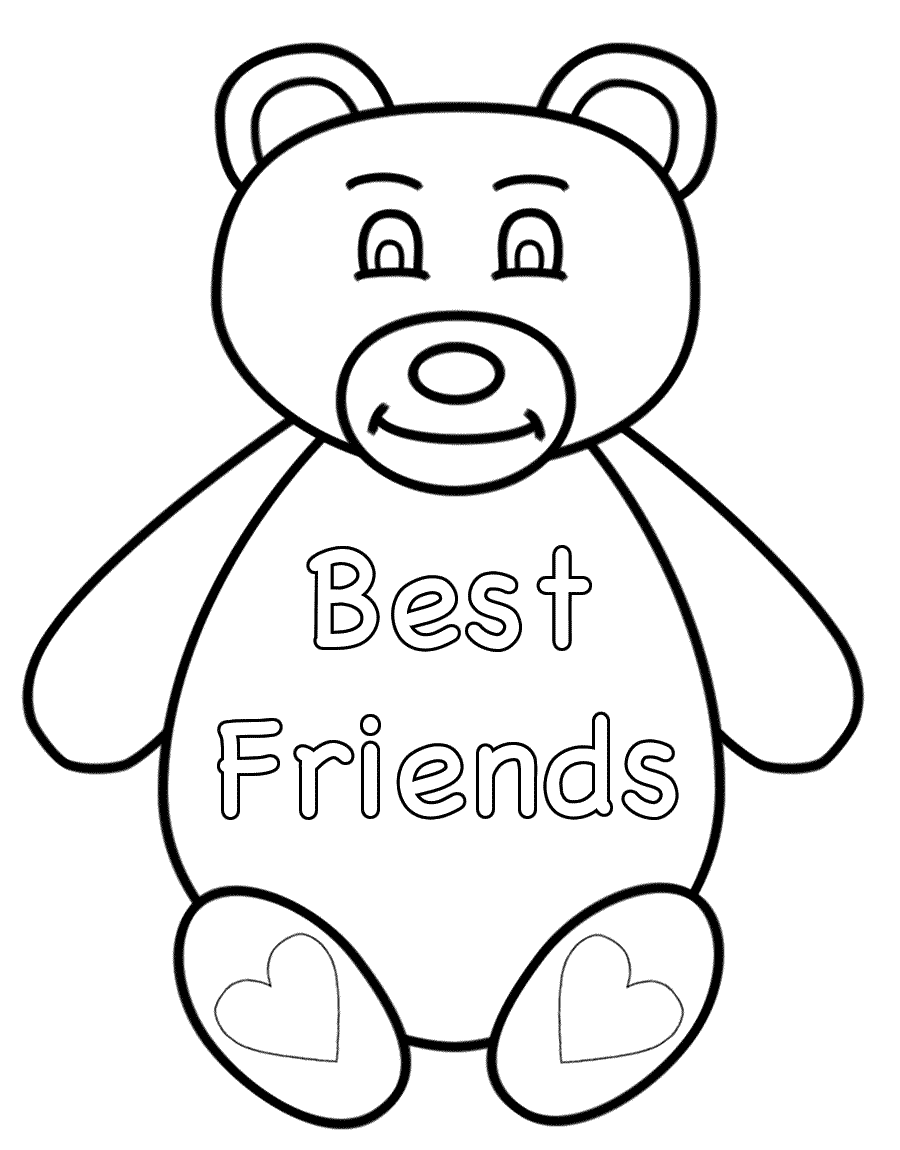 37 Free Printable Friendship Coloring Pages 3