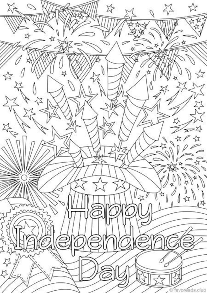 38 Free 4th of July Coloring Pages for Adults Printable 16