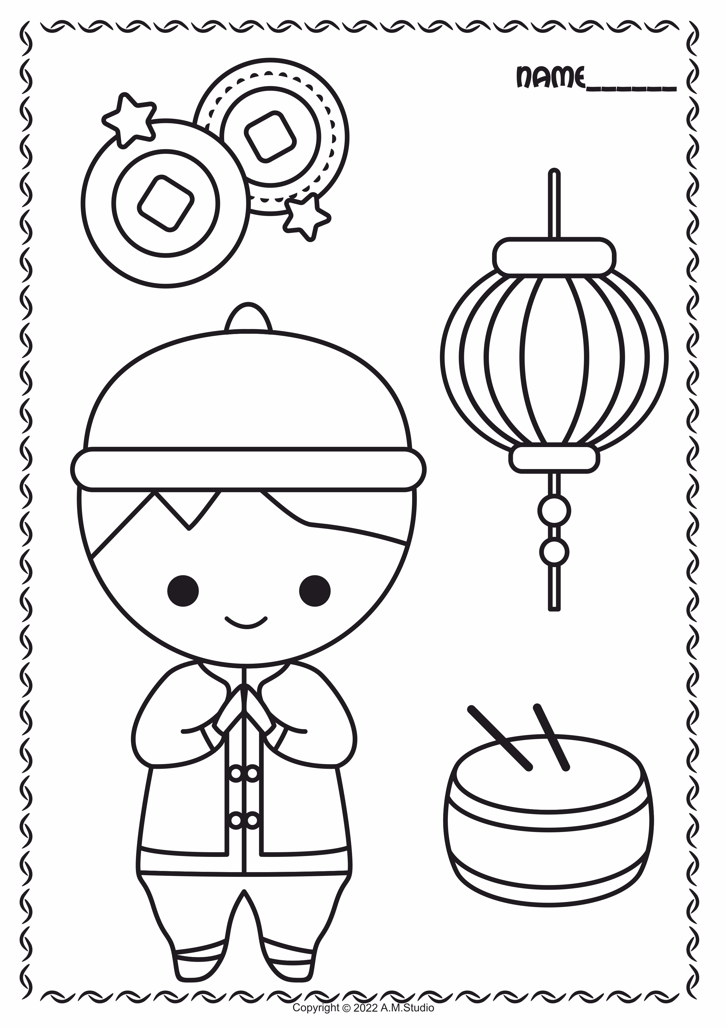 38 Free Chinese New Year Coloring Pages Printable 12