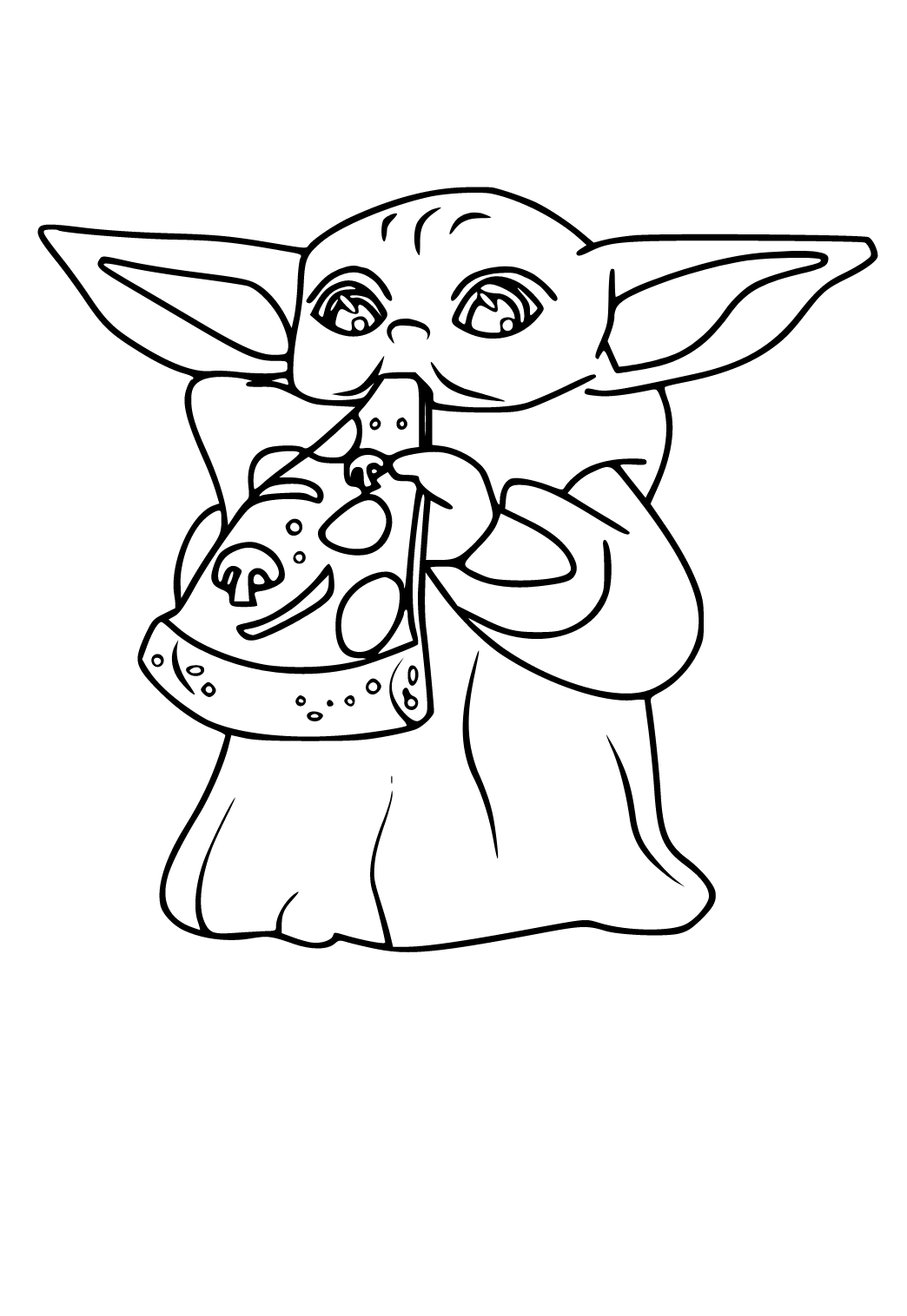 129+ Cute Baby Yoda Coloring Pages Printable