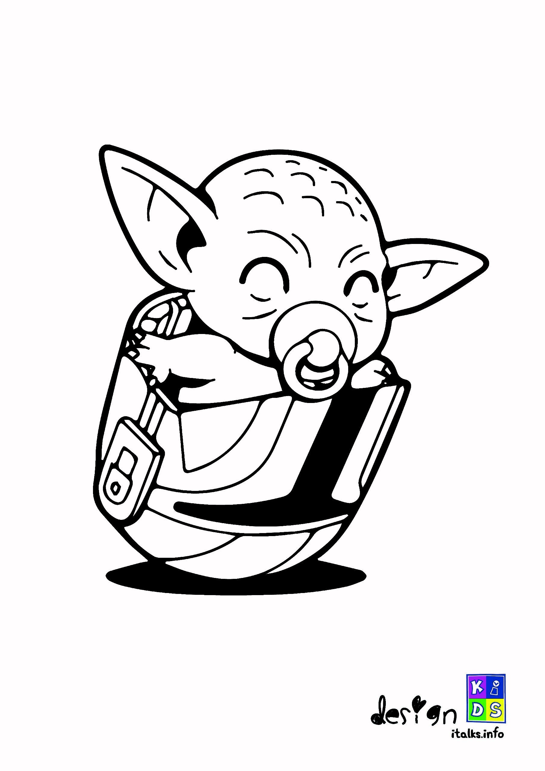 67+ Captivating Baby Yoda Coloring Pages Printable