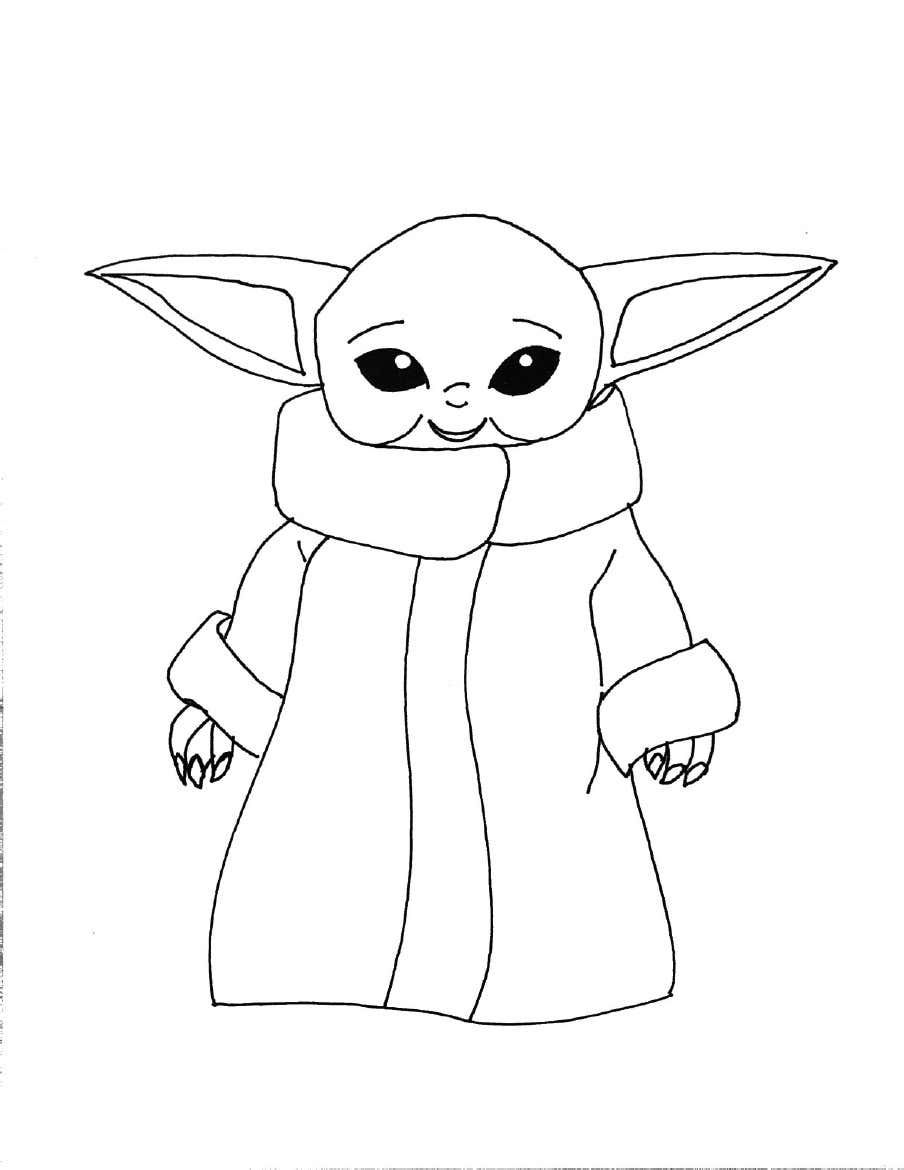 199+ Artistic Baby Yoda Coloring Pages Printable