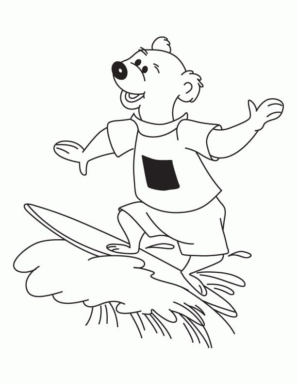 a bear surfing coloring page jpg jpg