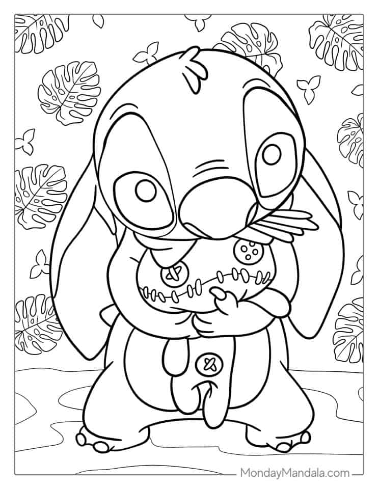 160+ Cute Adorable Stitch Coloring Pages Printable