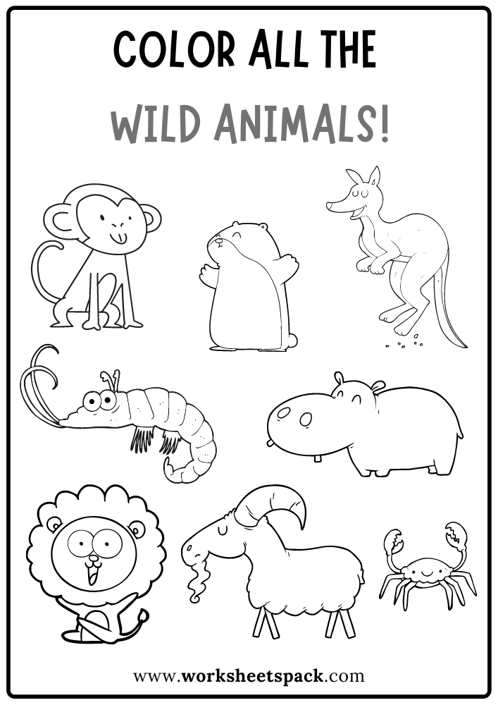 34+ Spectacular Animal Coloring Pages Printable