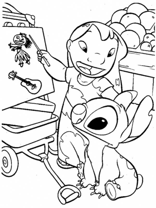 195+ Imaginative Stitch Surfing Coloring Pages Printable