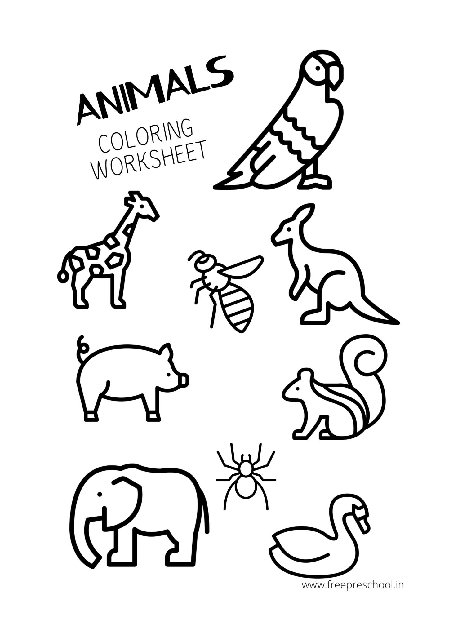 83+ Delightful Animal Coloring Pages Printable