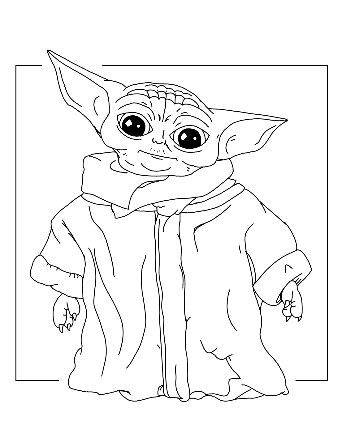 139+ Charming Baby Yoda Coloring Pages Printable