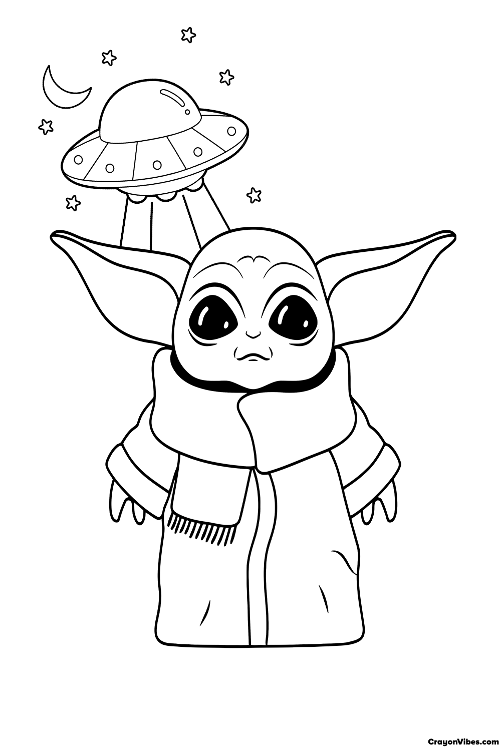 32+ Inspiring Baby Yoda Coloring Pages Printable