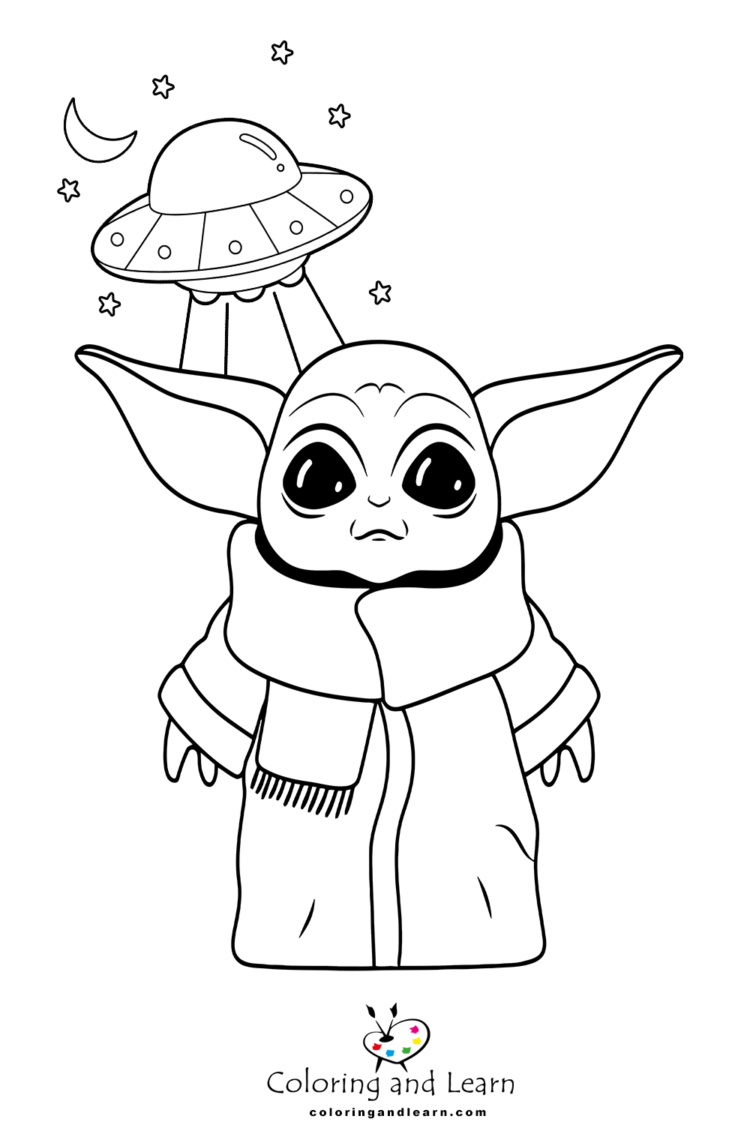 37+ Joyous Baby Yoda Coloring Pages Printable