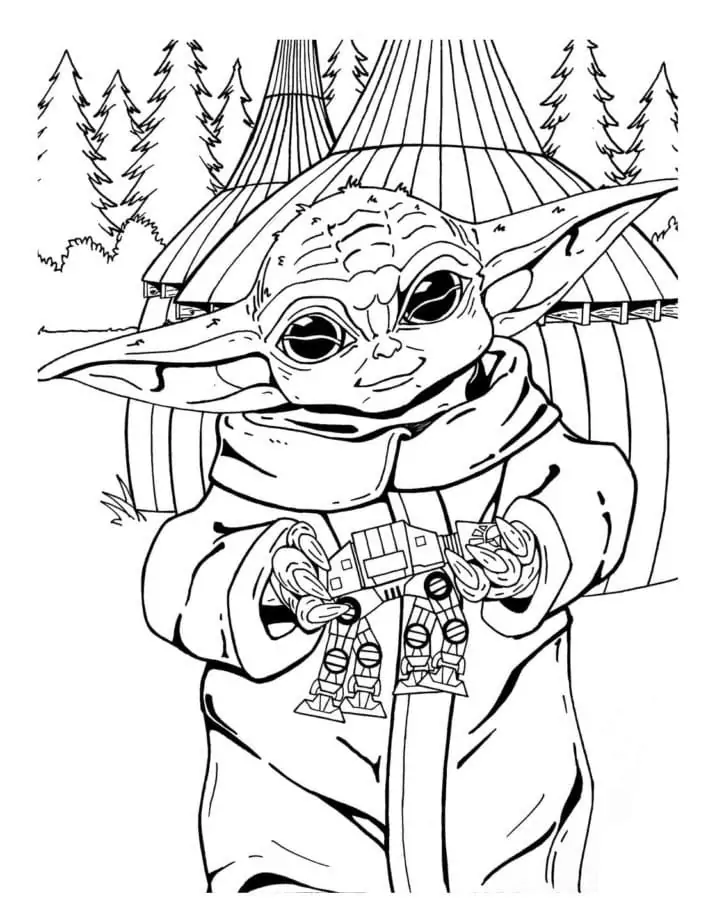 147+ Joyful Baby Yoda Coloring Pages Printable