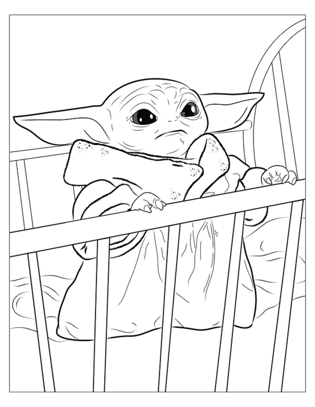 61+ Vibrant Baby Yoda Coloring Pages Printable