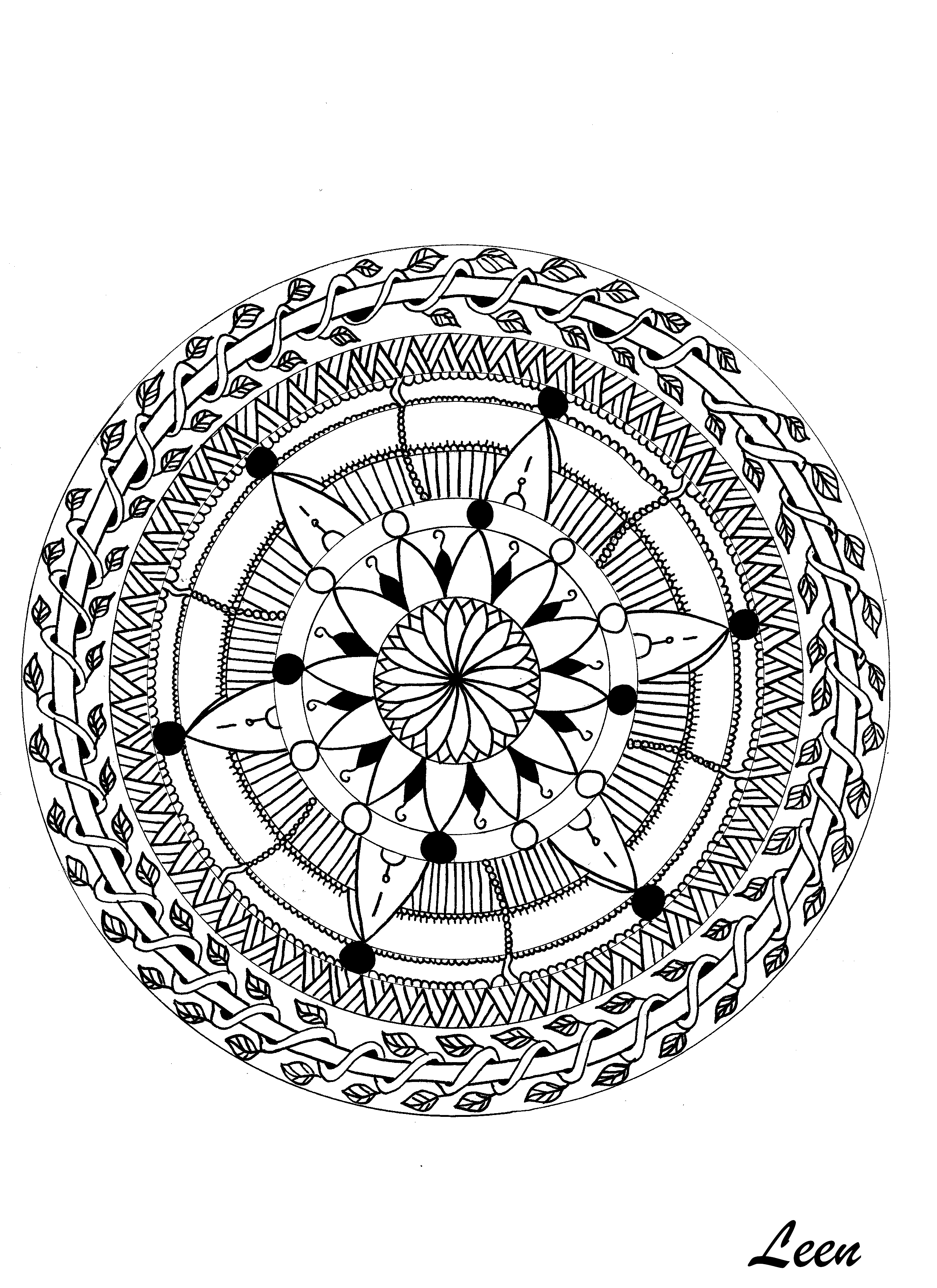 64+ Bright Mandala Coloring Pages Printable