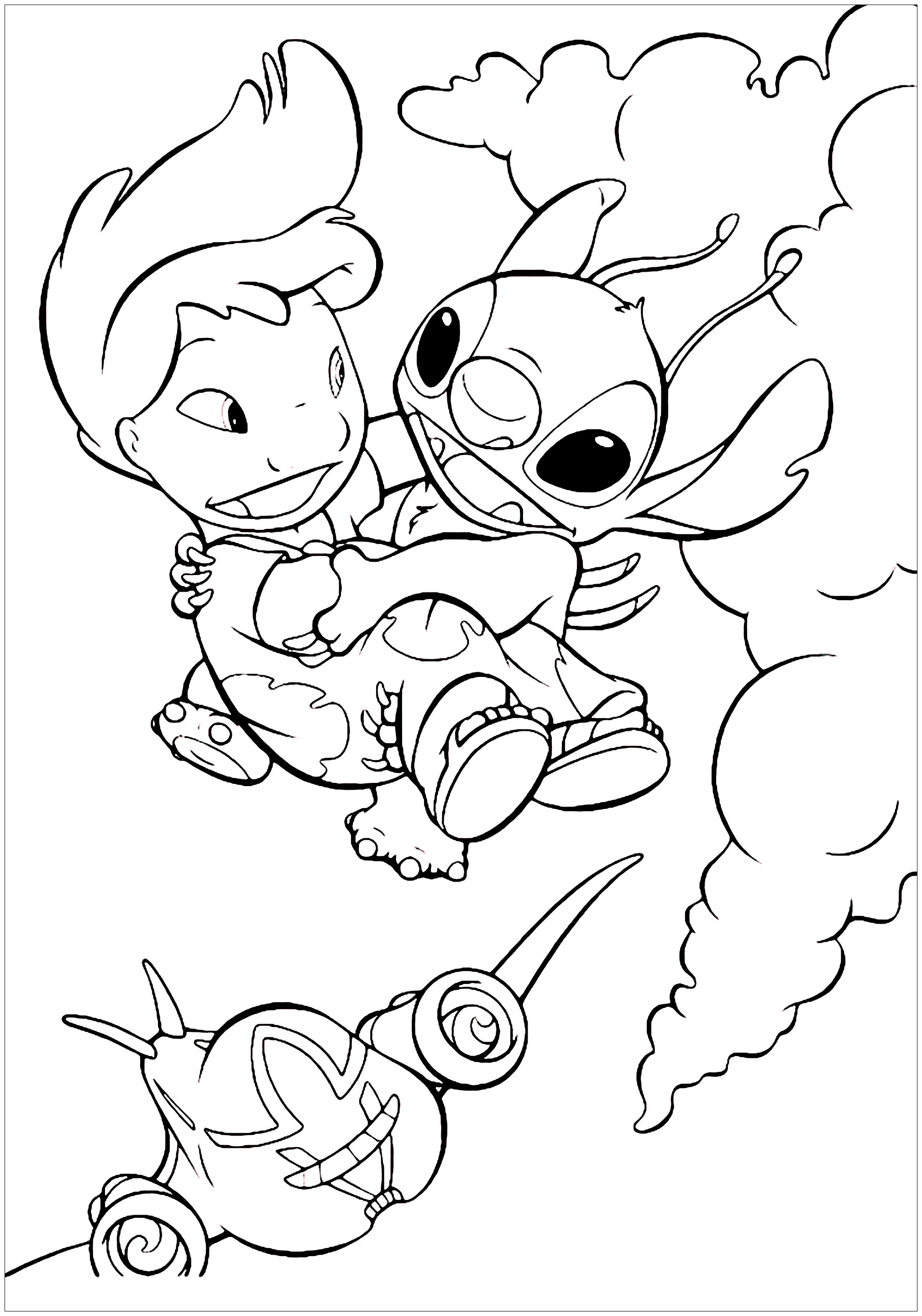 155+ Festive Stitch Surfing Coloring Pages Printable