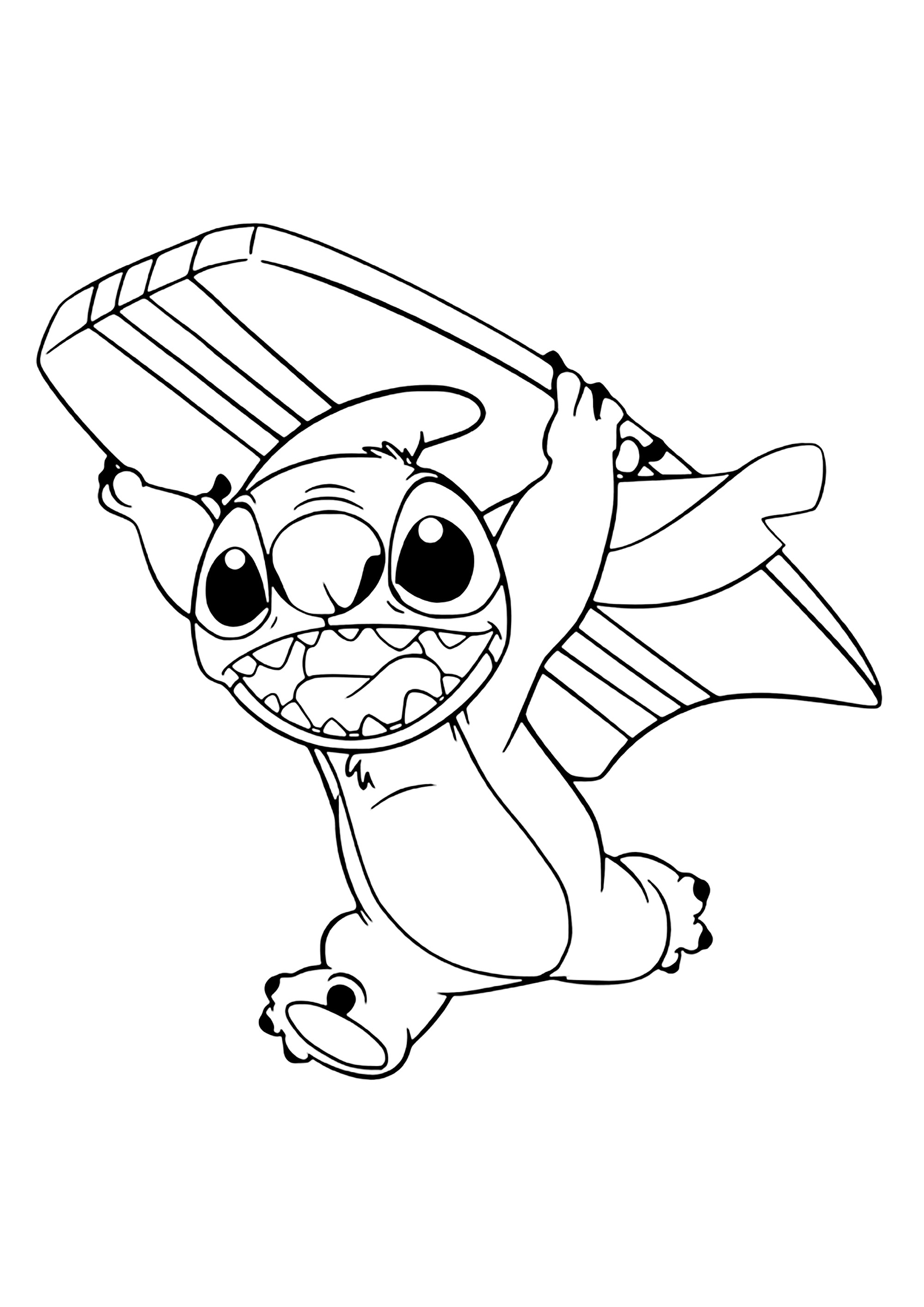 42+ Captivating Stitch Surfing Coloring Pages Printable