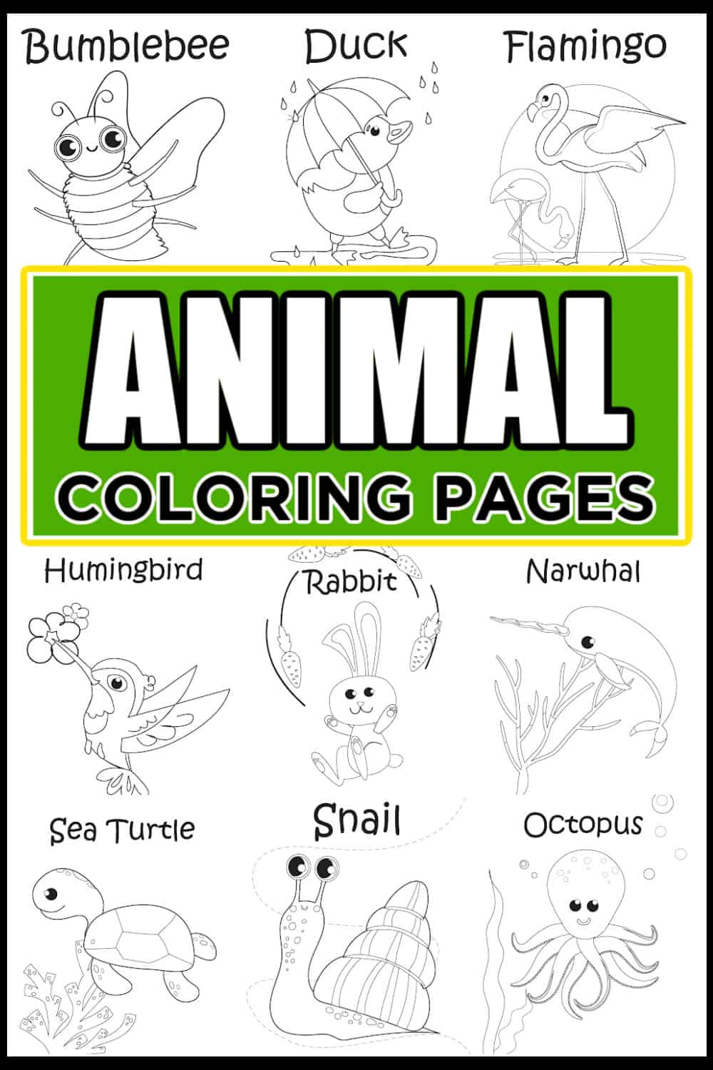 119+ Captivating Animal Coloring Pages Printable