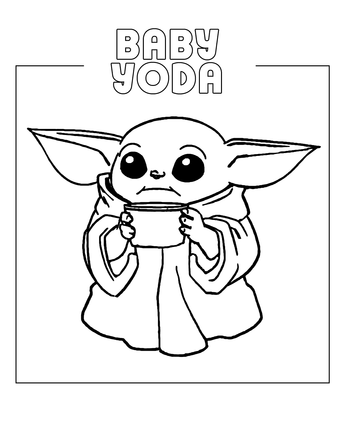 139+ Artistic Baby Yoda Coloring Pages Printable