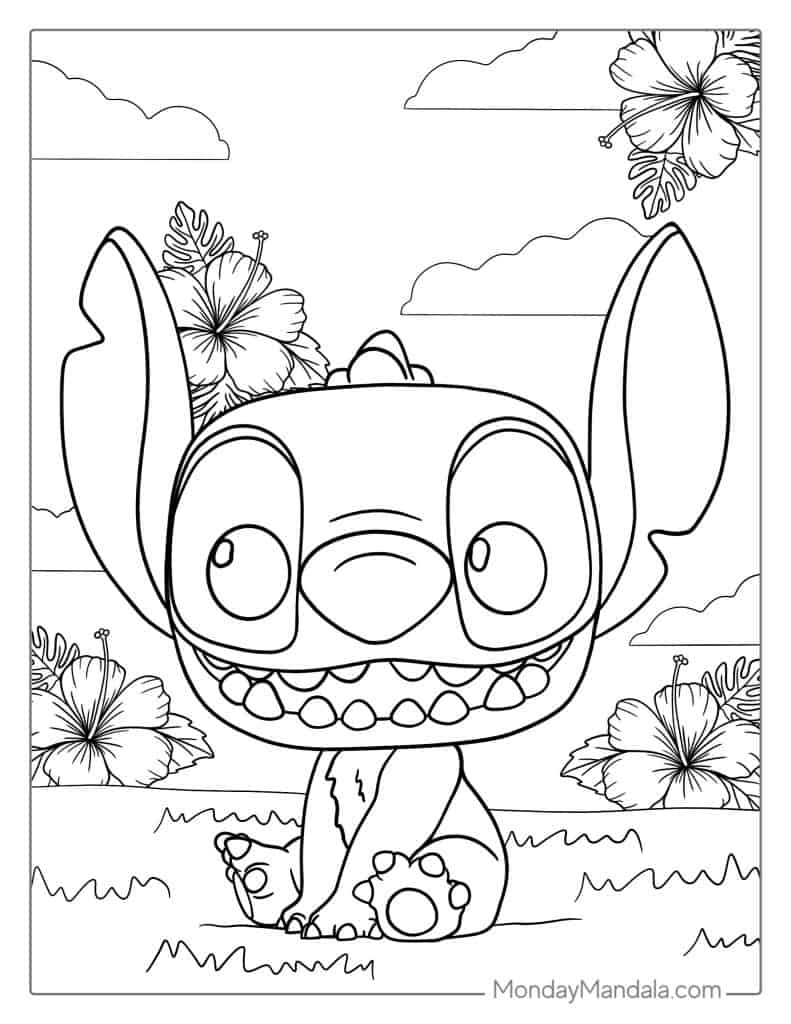 131+ Delightful Stitch Sleeping Coloring Pages Printable