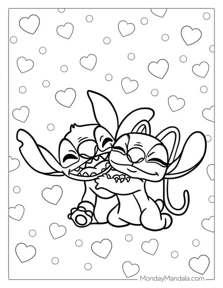 32+ Creative Adorable Stitch Coloring Pages Printable