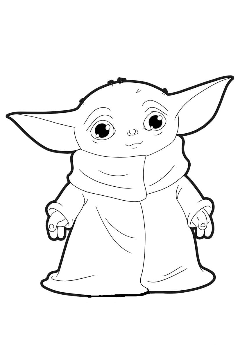 98+ Creative Baby Yoda Coloring Pages Printable