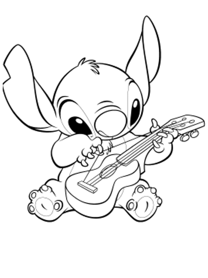 182+ Lovely Stitch Surfing Coloring Pages Printable