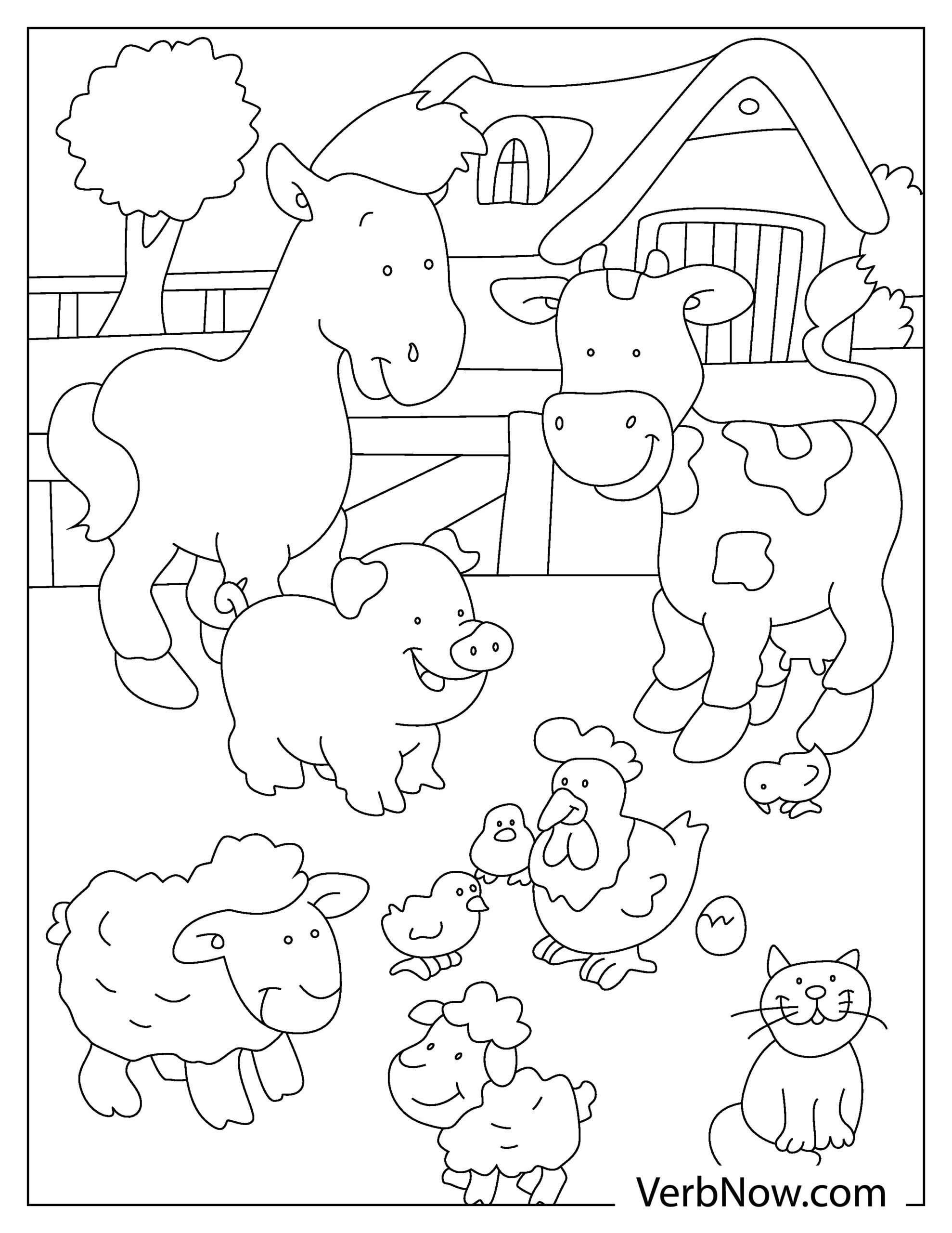 55+ Colorful Animal Coloring Pages Printable