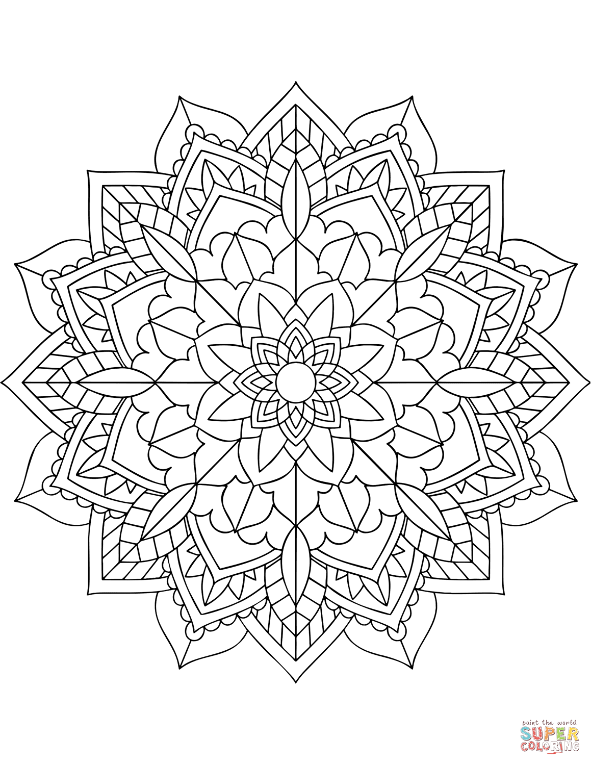 143+ Vibrant Mandala Coloring Pages Printable