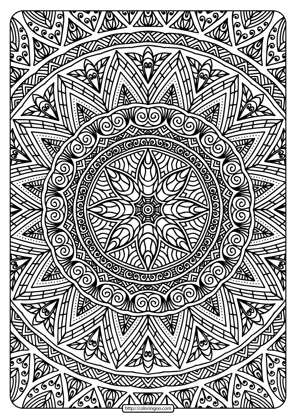 36+ Charming Mandala Coloring Pages Printable