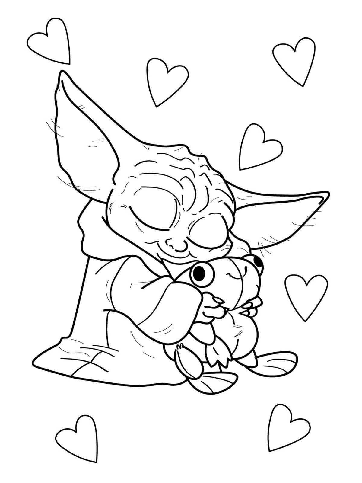 169+ Cheerful Baby Yoda Coloring Pages Printable