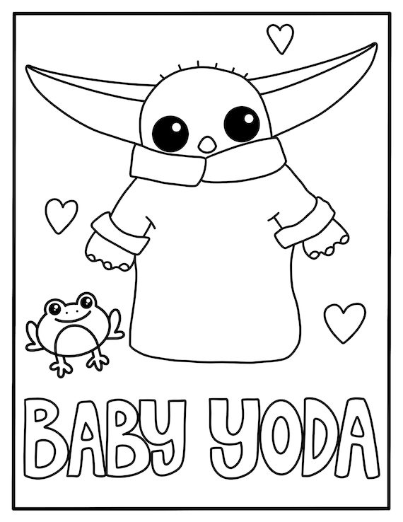 76+ Unique Baby Yoda Coloring Pages Printable