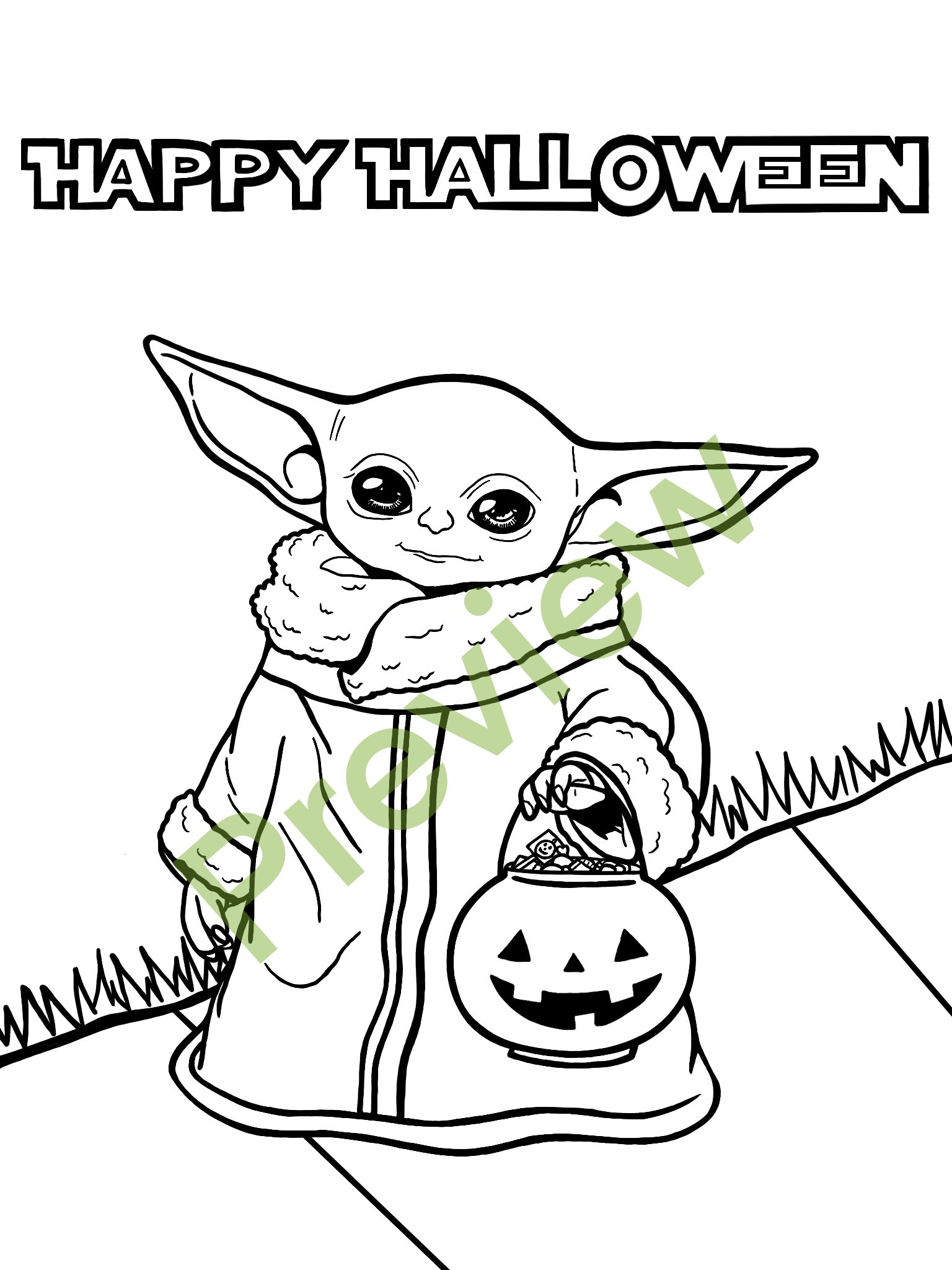 116+ Vibrant Baby Yoda Coloring Pages Printable