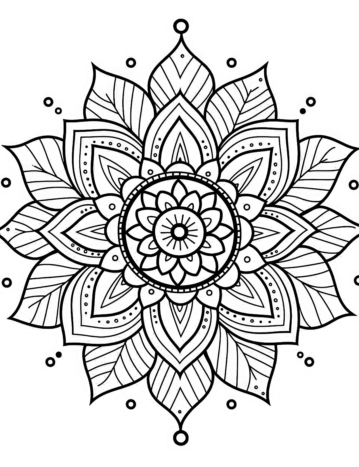 92+ Spectacular Mandala Coloring Pages Printable