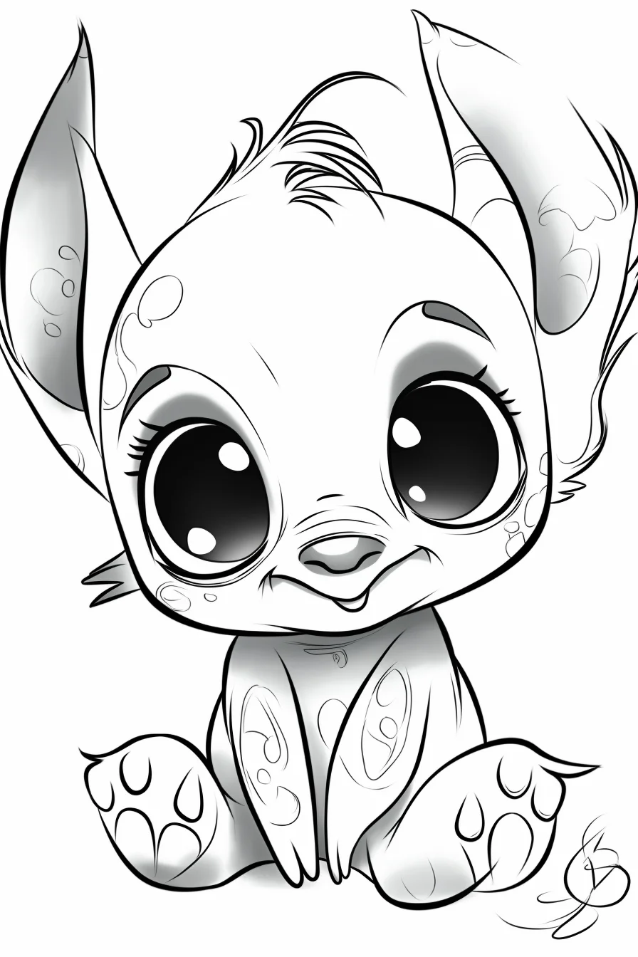 183+ Captivating Adorable Stitch Coloring Pages Printable