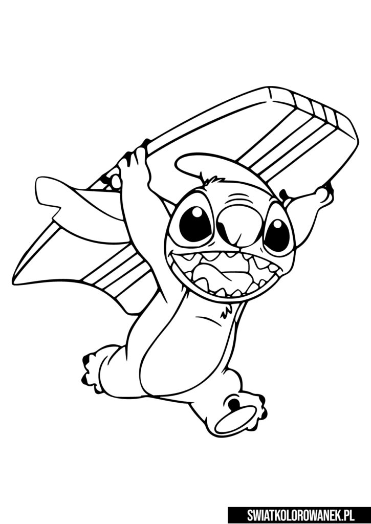 34+ Charming Stitch Surfing Coloring Pages Printable