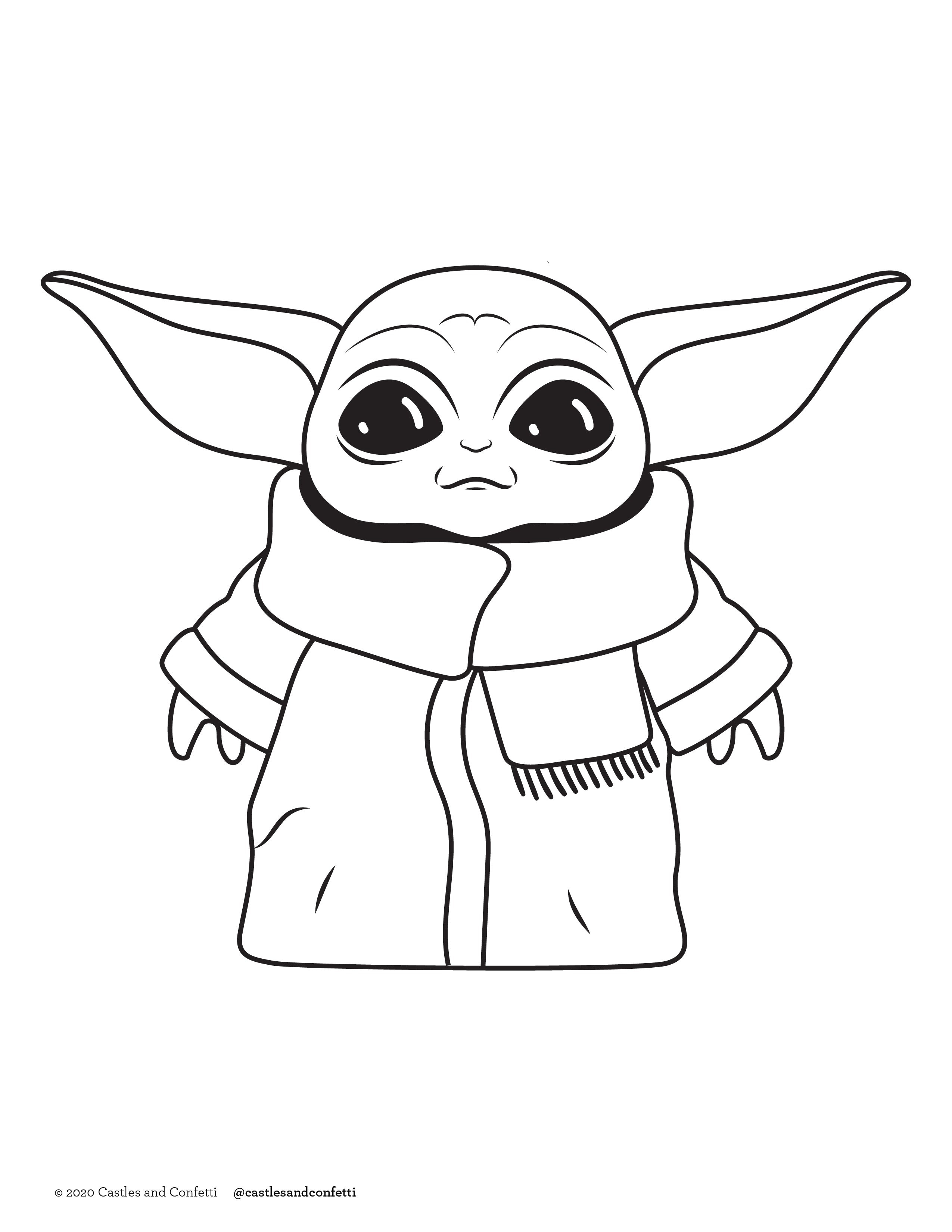 131+ Exciting Baby Yoda Coloring Pages Printable